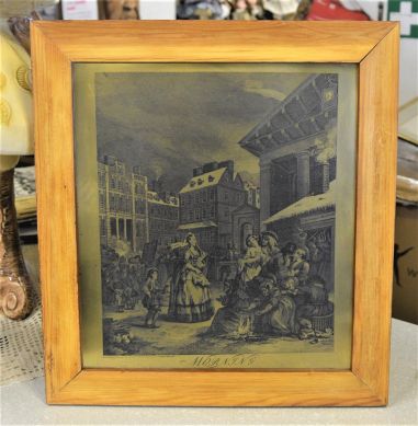 (P-792) William Hogarth "Morning" puitraamis metallist pilt