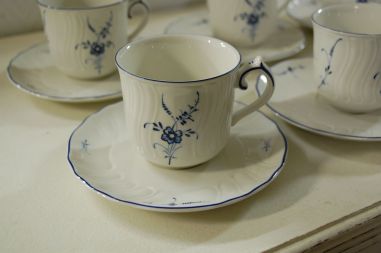 (n-5800/13) Villeroy & Boch Old Luxembourg kohvitassid-taldrikud, 6tk komplektis