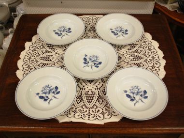 (n-6016/4) Royal Limoges, Fleurs au Papillon, supi-pastataldrikud, 5tk