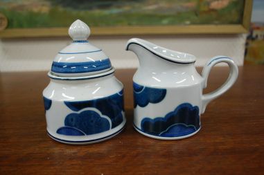 (n-6334/5) Villeroy & Boch Blue Cloud, koorekann ja suhkrutoos