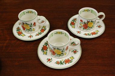 (n-6355/3) Villeroy & Boch, Summerday kohvitassid-taldrikud, 3tk