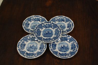 (n-6580/1) Enoch Wedgwood LTD, Royal Homes of Britain, väikesed taldrikud, 5tk