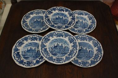 (n-6580/5) Enoch Wedgwood LTD, Royal Homes of Britain, salatitaldrikud, 6tk